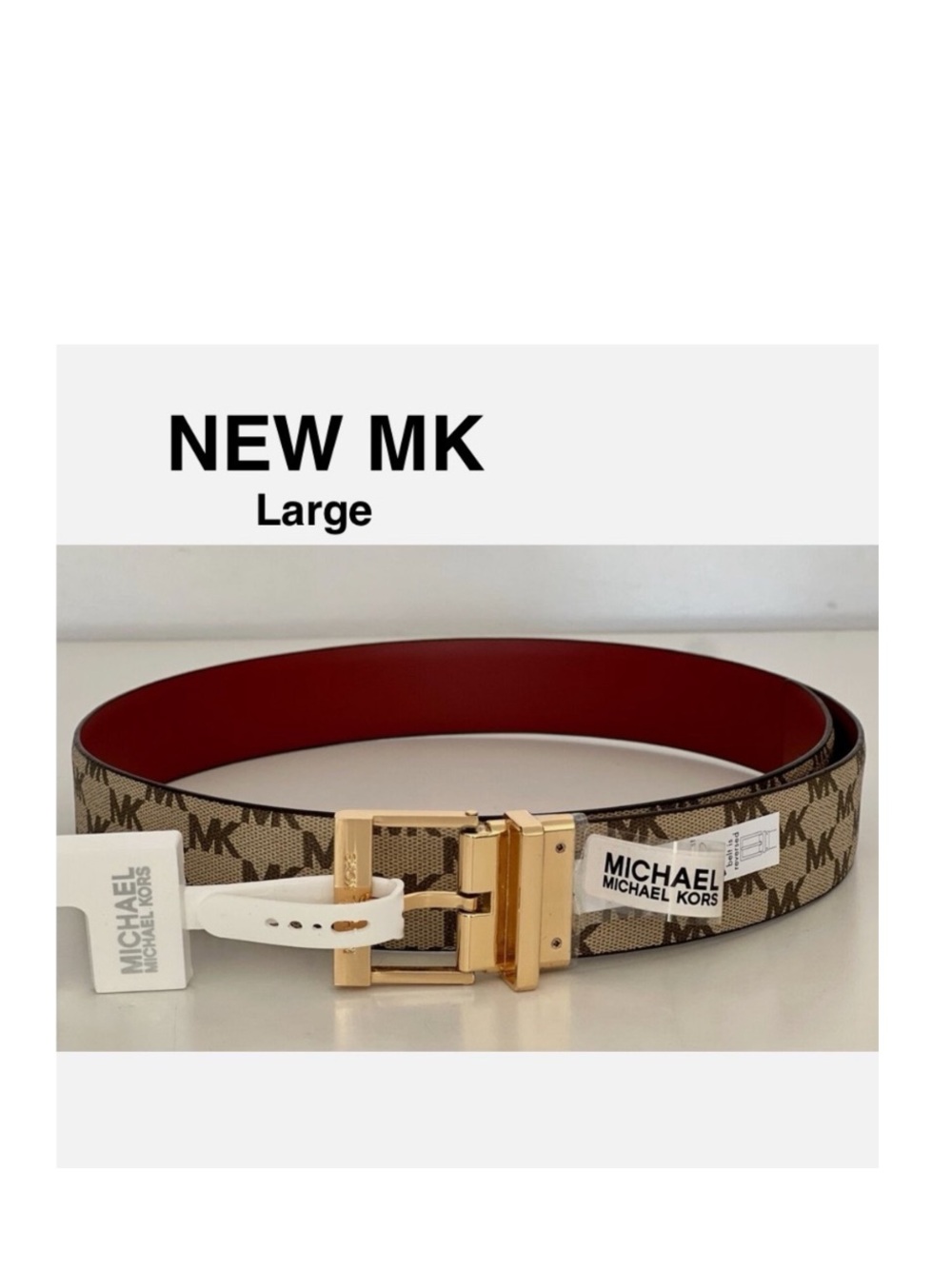 New MK Michael Kors reversible belt. large ⭐️⭐️⭐️⭐️